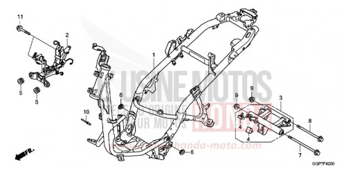 FRAME BODY (NSC50/MPD/WH) NSC50E de 2014